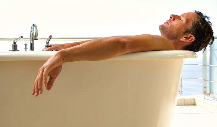 A man bathed with soda