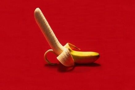 the banana symbolizes an enlarged penis from exercise